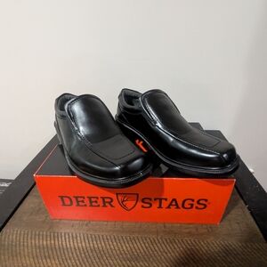 Deer Stags Men's Black Slip-On Shoes